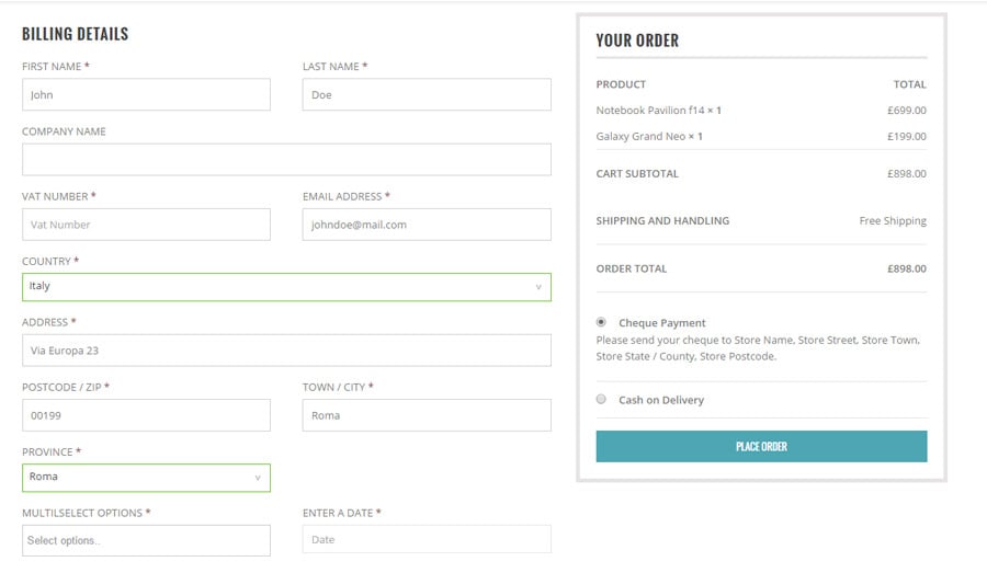 YITH WooCommerce Checkout Manager