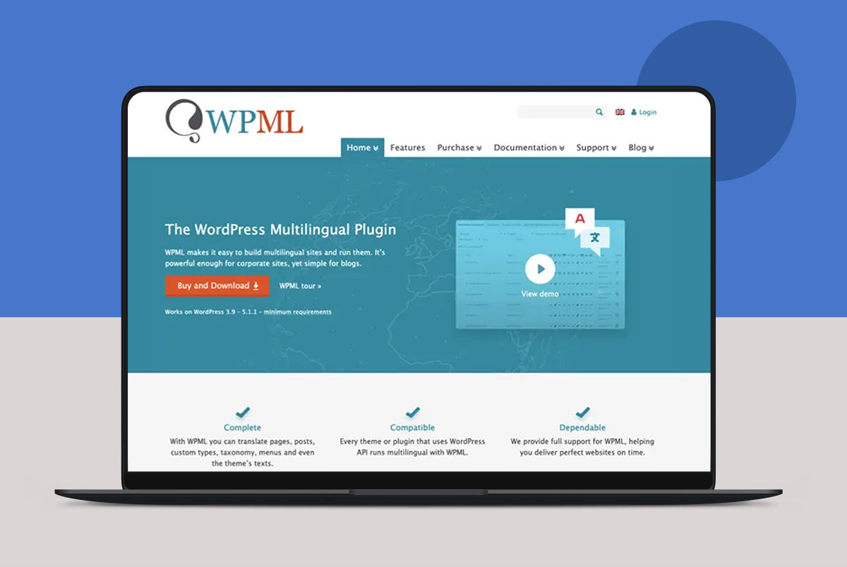 WPML Multilingual CMS WP多语言翻译插件高级版